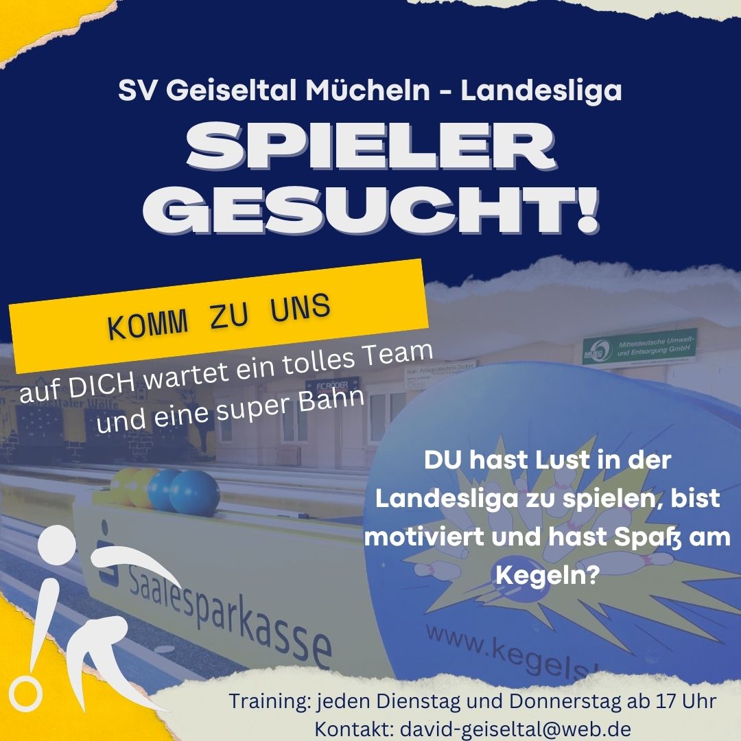 Spieler gesucht SV Geiseltal Mücheln e V