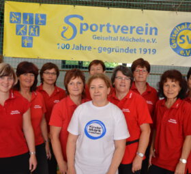 Unsere Gymnastik Frauen beim Sport- und Familientag anlässlich des 100 jährigem des SV Geiseltal